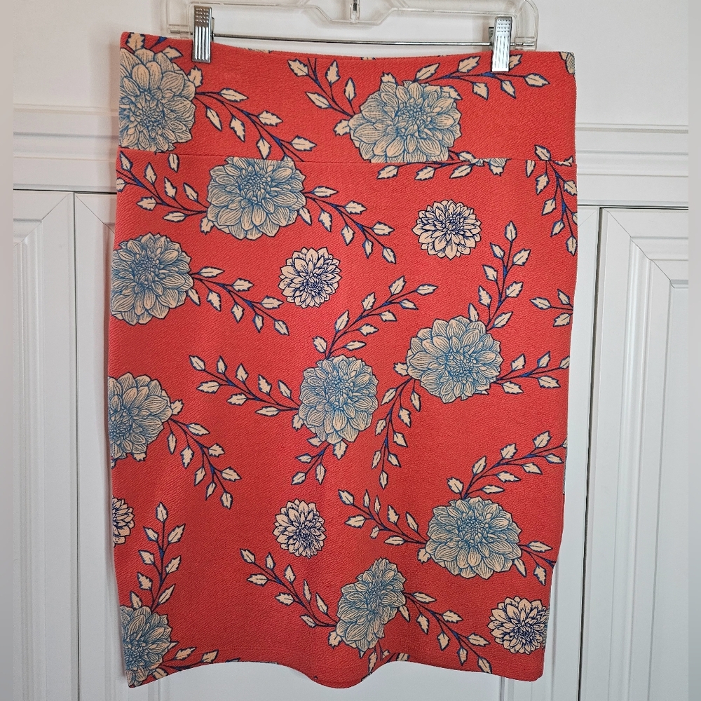 Floral Coral Skirt